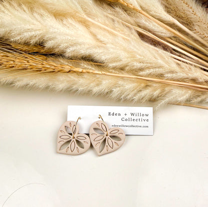 Heart Hoop Earrings – Valentine’s Day Gift for Her, Handmade Boho Polymer Clay Jewelry