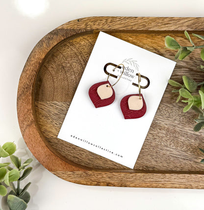 Valentine Heart Hoop Earrings – Handmade Polymer Clay Love Earrings