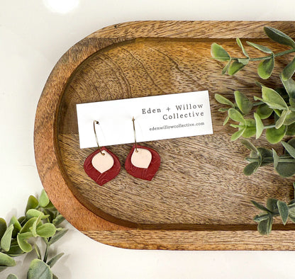 Valentine Heart Hoop Earrings – Handmade Polymer Clay Love Earrings