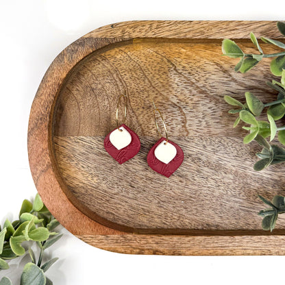 Valentine Heart Hoop Earrings – Handmade Polymer Clay Love Earrings