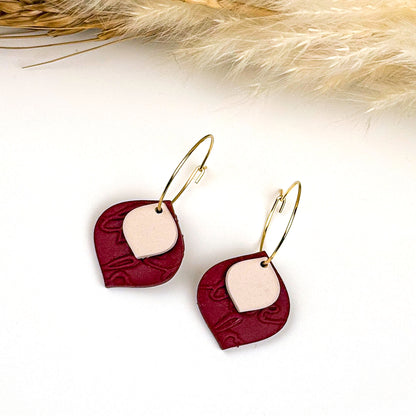 Valentine Heart Hoop Earrings – Handmade Polymer Clay Love Earrings