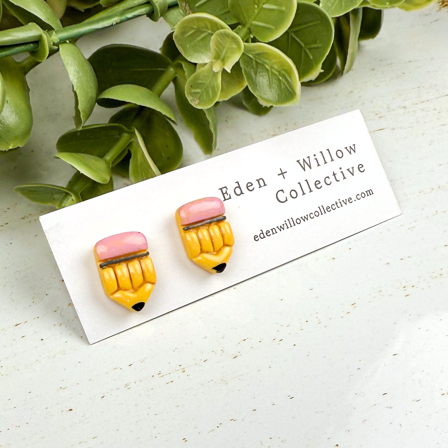 Mini Pencil Stud Earrings –  Teacher Gift