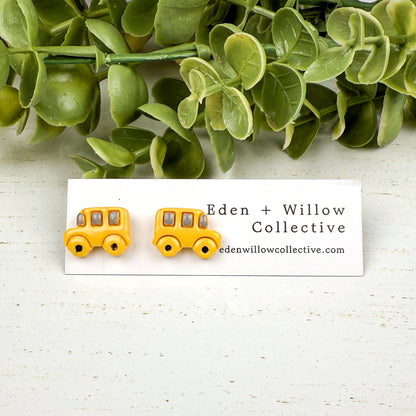 School Bus Stud Earrings – Teacher Earrings