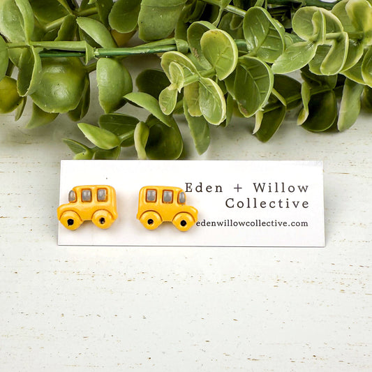School Bus Stud Earrings – Teacher Earrings