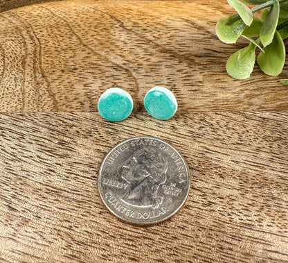Teal Green Polymer Clay Stud Earrings – Stillwater Collection